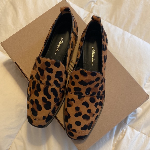 3.1 Phillip Lim Alexa Leopard-Print Loafers NIB - Picture 3 of 7